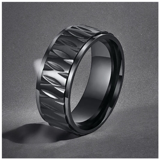 EDELSTAHL 8MM "GOTHER" RING - ICERAIN JEWELRY