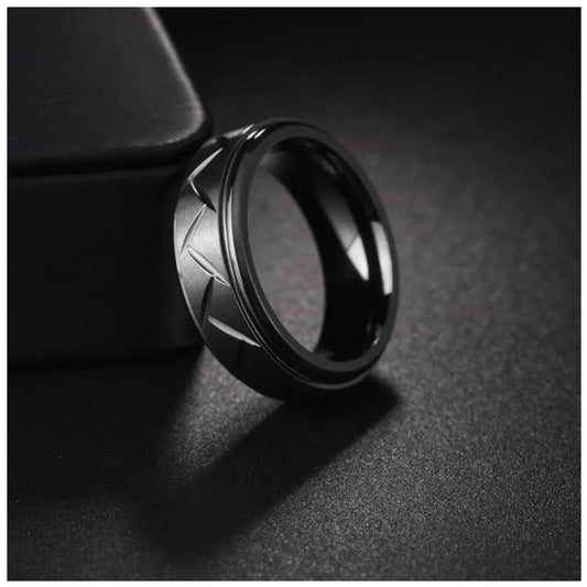 EDELSTAHL 8MM "GROOVE" RING - ICERAIN JEWELRY