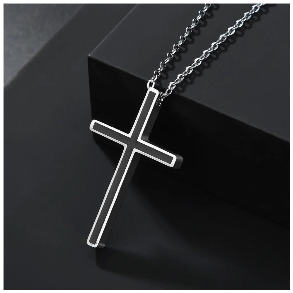 Luxus Edelstahl "Cross" Kette