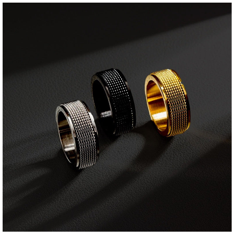 Luxus Edelstahl 8mm "Mesh" Ringe