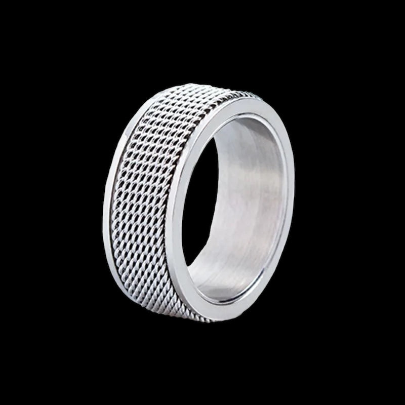 Luxus Edelstahl 8mm "Mesh" Ringe