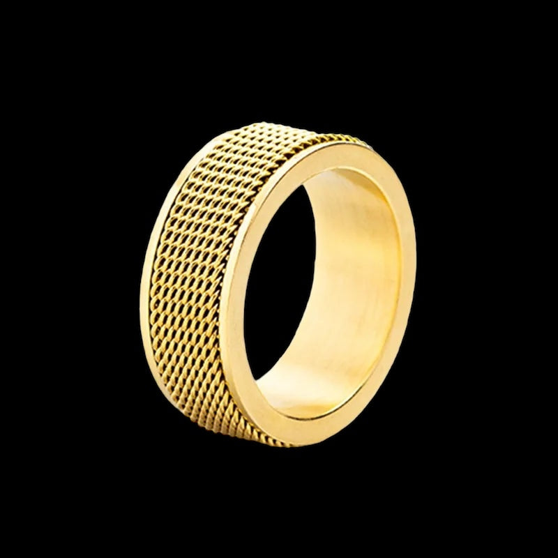 Luxus Edelstahl 8mm "Mesh" Ringe