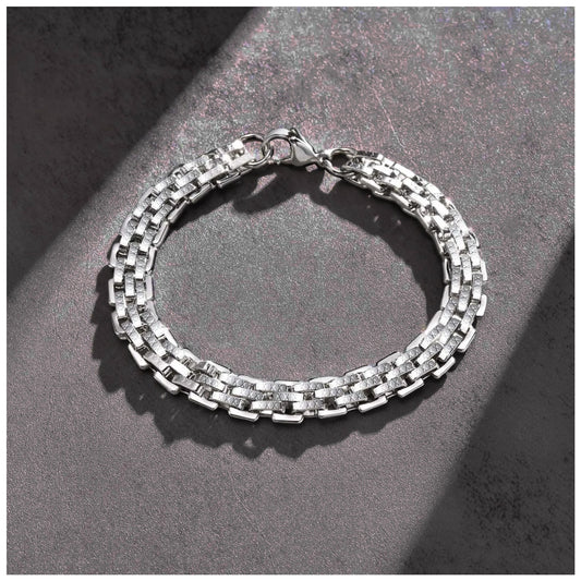 EDELSTAHL 8,8MM "LINK" ARMBAND - ICERAIN JEWELRY