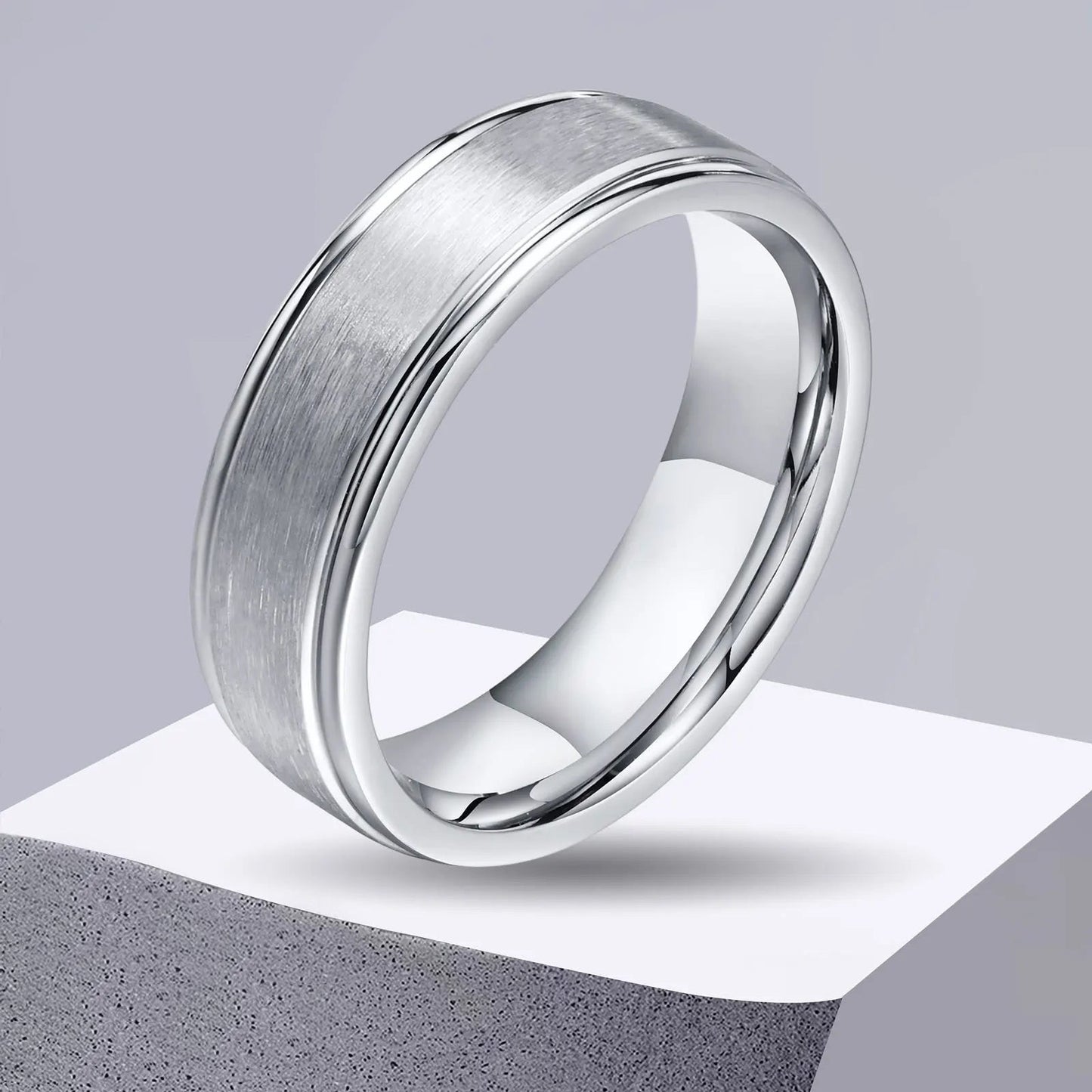 Luxus Edelstahl "Silver Comfort" Ringe