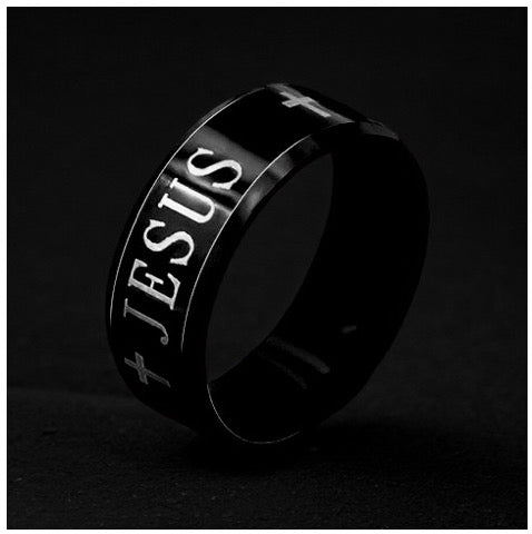 Luxus Edelstahl "Jesus" Ringe