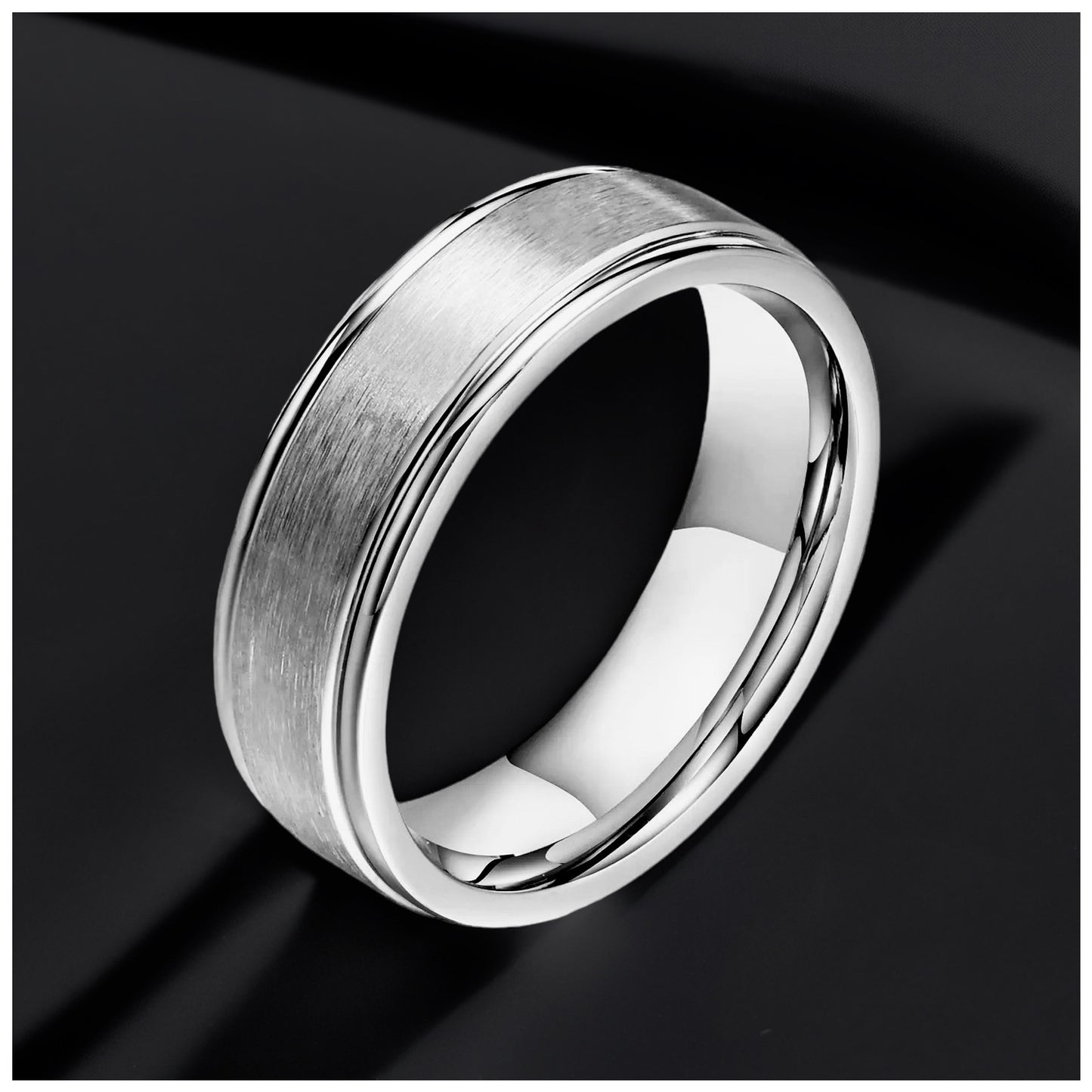 Luxus Edelstahl "Silver Comfort" Ringe