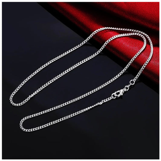 SALE | 925S SILVER 2MM 50CM "CUBAN" KETTE - ICERAIN JEWELRY