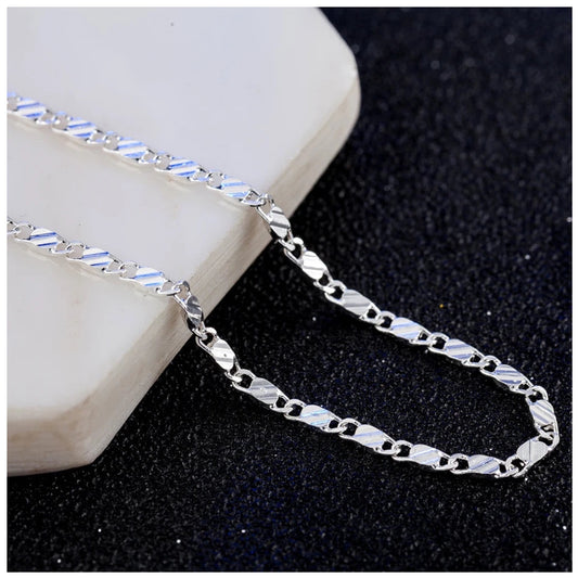 925S SILVER 2MM "SILVER CLAVICLE" KETTE - ICERAIN JEWELRY