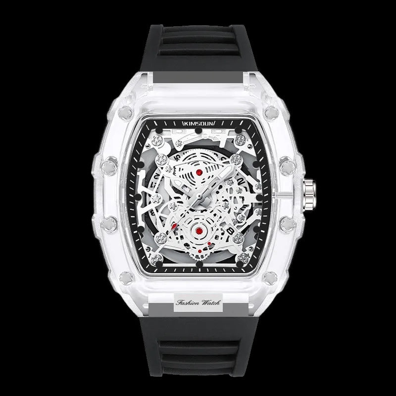 Luxus Designer Edelstahl Automatic "Transparent Warrior" Uhr