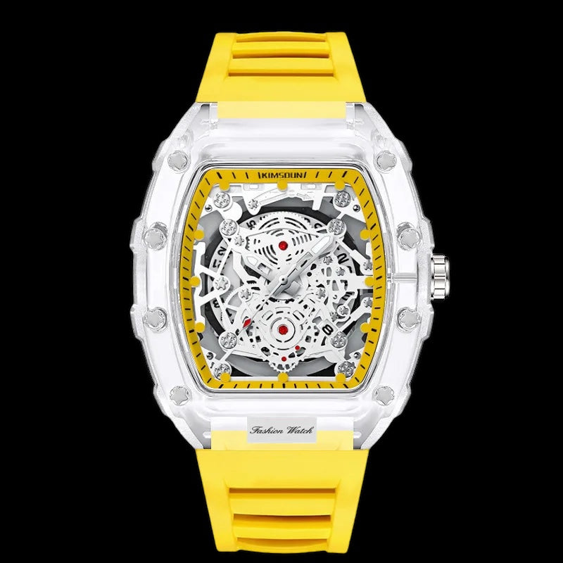 Luxus Designer Edelstahl Automatic "Transparent Warrior" Uhr