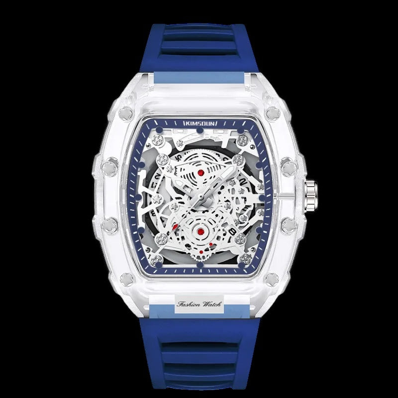 Luxus Designer Edelstahl Automatic "Transparent Warrior" Uhr