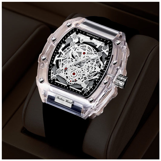 EDELSTAHL AUTOMATIK "TRANSPARENT WARRIOR" UHR - ICERAIN JEWELRY