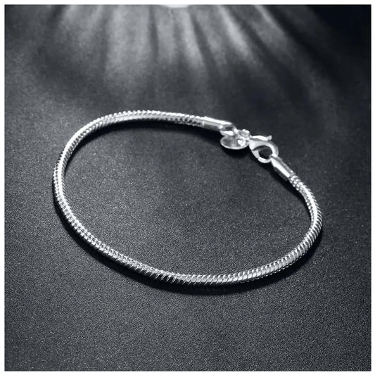 Luxus 925S Silver 3mm "Salamander" Armbänder