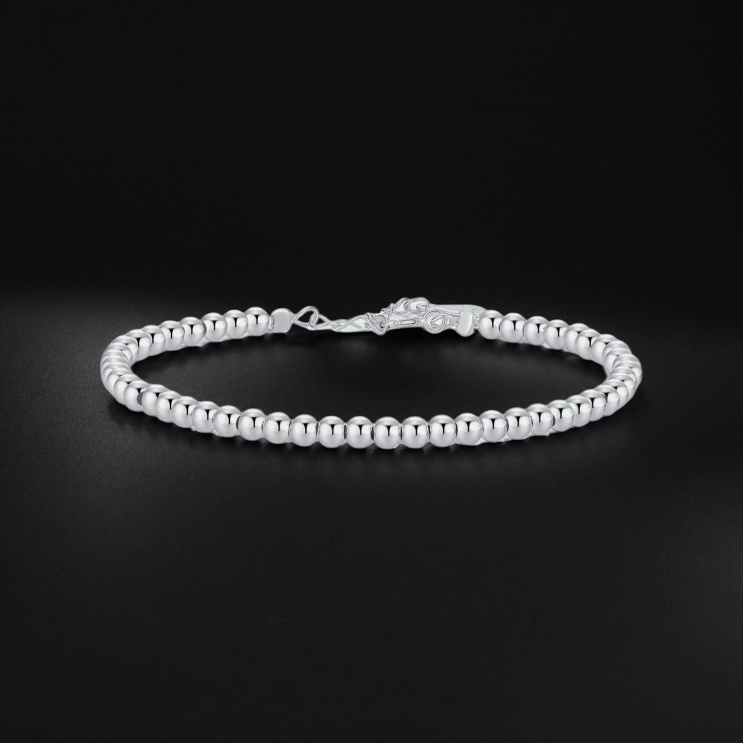 Luxus 925S Silver 3mm "Pearl" Armbänder