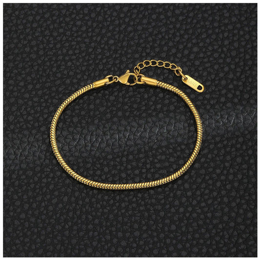 EDELSTAHL "GOLD BONE" ARMBAND - ICERAIN JEWELRY