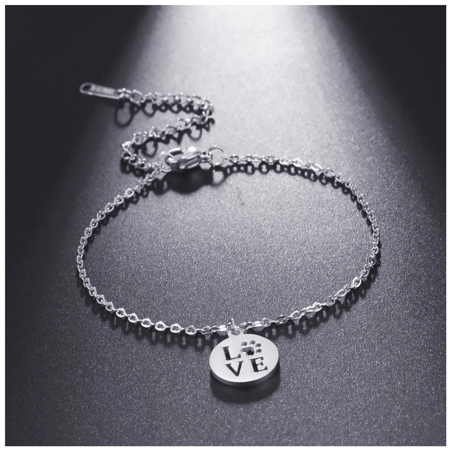 Luxus Edelstahl "Silver Love Dog" Armbänder