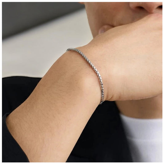 EDELSTAHL 2MM "SILVER BOX" ARMBAND - ICERAIN JEWELRY