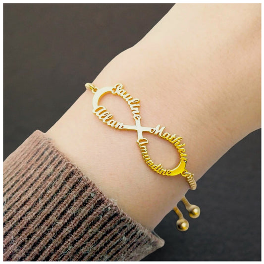 PERSONALISIERTES EDELSTAHL "INFINITY" ARMBAND - ICERAIN JEWELRY