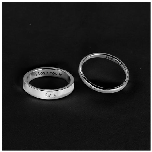 PERSONALISIERTER 925S SILVER "ENGAGEMENT" RING - ICERAIN JEWELRY