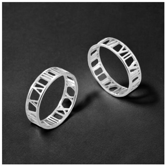PERSONALISIERTER EDELSTAHL "LETTER" RING - ICERAIN JEWELRY