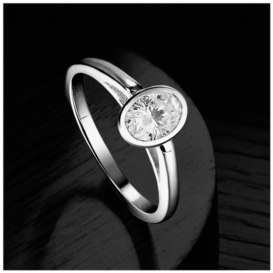 Luxus Iced Out Moissanite "Aimee" Whitegold 925S Silver Ringe