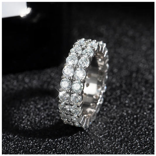 ICED OUT MOISSANITE "BOOMIRS" WEISSGOLD 925S SILVER RING - ICERAIN JEWELRY