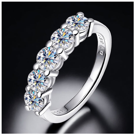 ICED OUT MOISSANITE "TRASOMA" WEISSGOLD 925S SILVER RING - ICERAIN JEWELRY