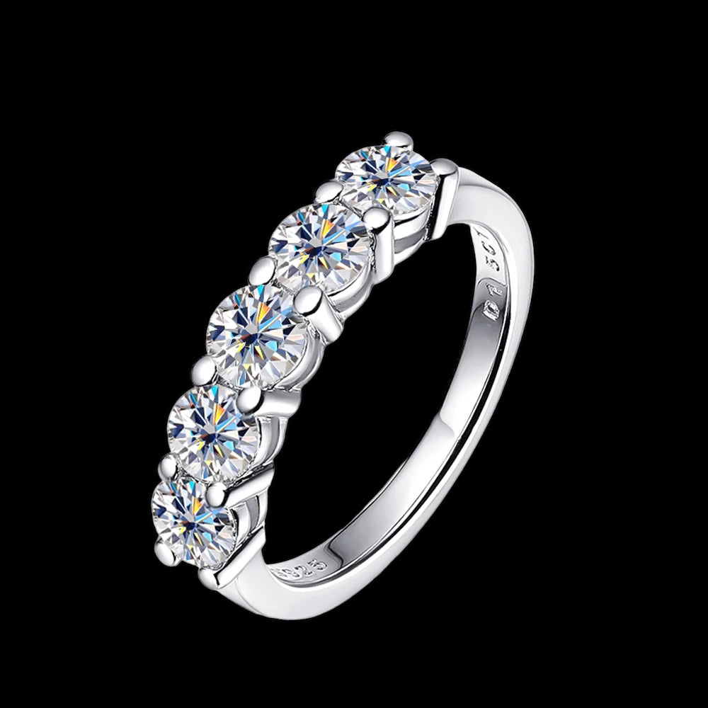 Luxus Iced Out Moissanite "Trasoma" Whitegold 925S Silver Ringe