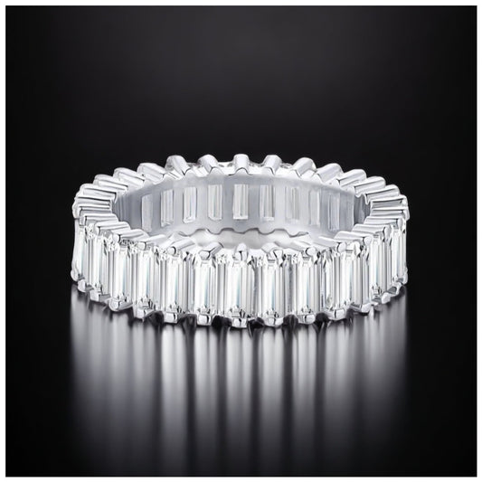 ICED OUT MOISSANITE "SHINO" WEISSGOLD 925S SILVER RING - ICERAIN JEWELRY