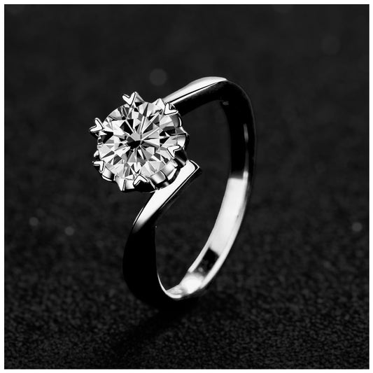 Luxus Iced Out Moissanite "Opera" Whitegold 925S Silver Ringe