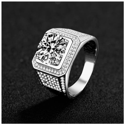 ICED OUT MOISSANITE "DAWN" WEISSGOLD 925S SILVER RING - ICERAIN JEWELRY