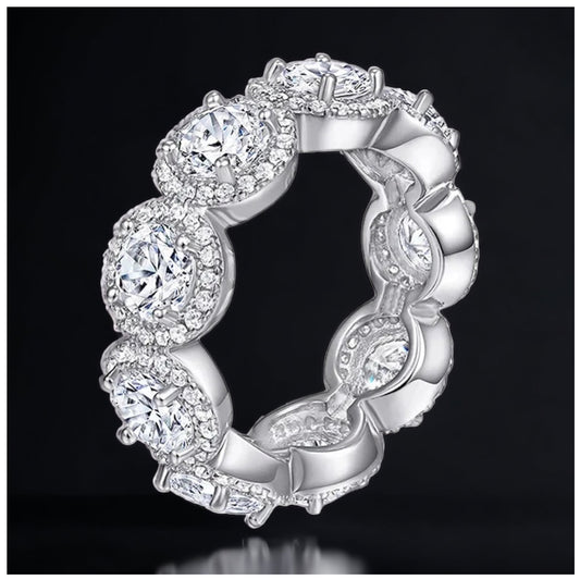 ICED OUT MOISSANITE "NADIAR" WEISSGOLD 925S SILVER RING - ICERAIN JEWELRY
