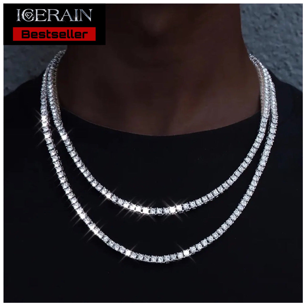 silber herren iced out kette