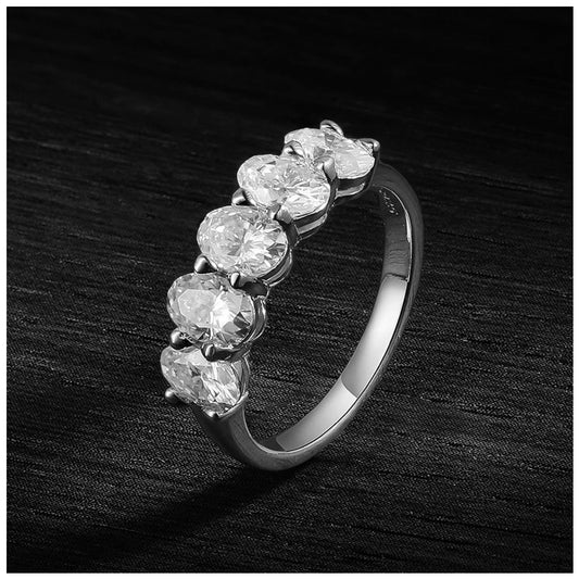 ICED OUT MOISSANITE "KLARISO" WEISSGOLD 925S SILVER RING - ICERAIN JEWELRY