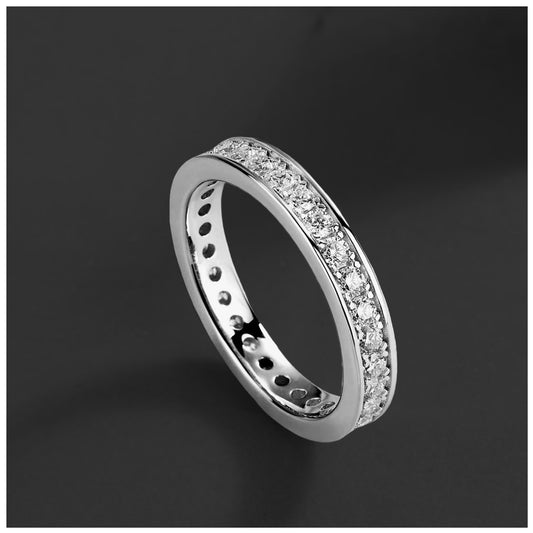 ICED OUT MOISSANITE "PETITE" WEISSGOLD 925S SILVER RING - ICERAIN JEWELRY