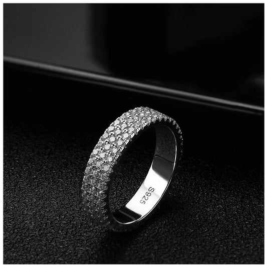 ICED OUT MOISSANITE "HASUNA" WEISSGOLD 925S SILVER RING - ICERAIN JEWELRY