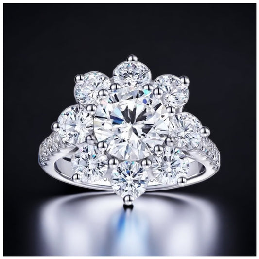 ICED OUT MOISSANITE "TWIST" WEISSGOLD 925S SILVER RING - ICERAIN JEWELRY