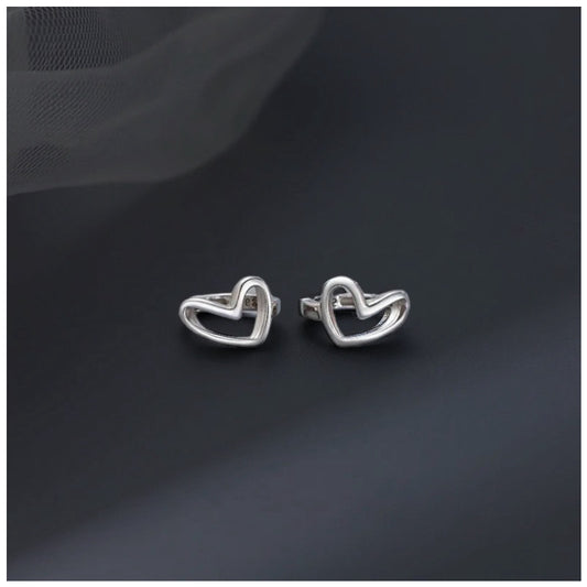 925S SILVER "HEART" OHRRINGE - ICERAIN JEWELRY