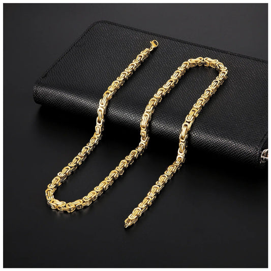 EDELSTAHL 4MM "GOLD KING" KETTE - ICERAIN JEWELRY