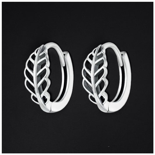 925S SILVER "LEAF" OHRRINGE - ICERAIN JEWELRY