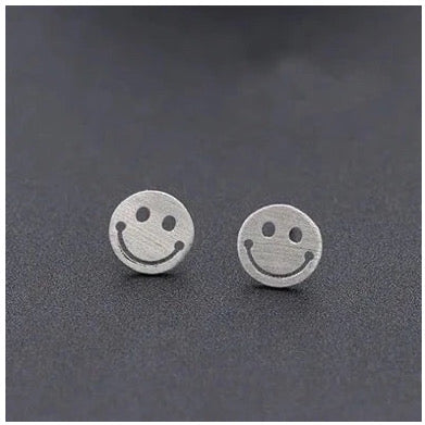 Luxus 925S Silver "Smiley" Ohrringe