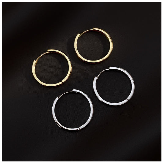 925S SILVER "CIRCLE" OHRRINGE - ICERAIN JEWELRY