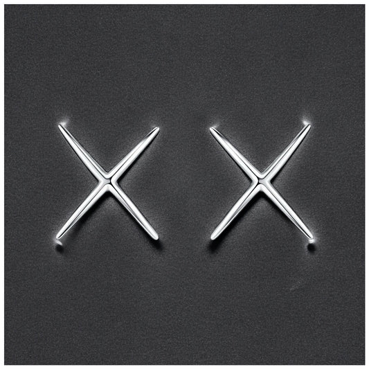 925S SILVER "SILVER X" OHRRINGE - ICERAIN JEWELRY