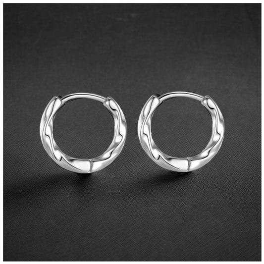 925S SILVER "SILVER WAVE" OHRRINGE - ICERAIN JEWELRY
