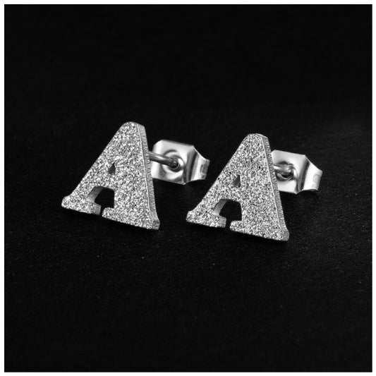 PERSONALISIERTE ICED OUT ANFANGSBUCHSTABEN "SPARK" OHRRINGE - ICERAIN JEWELRY