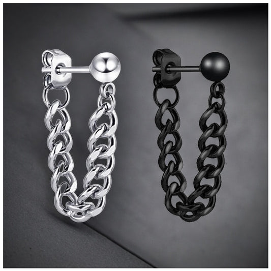 EDELSTAHL "CUBAN" OHRRINGE - ICERAIN JEWELRY