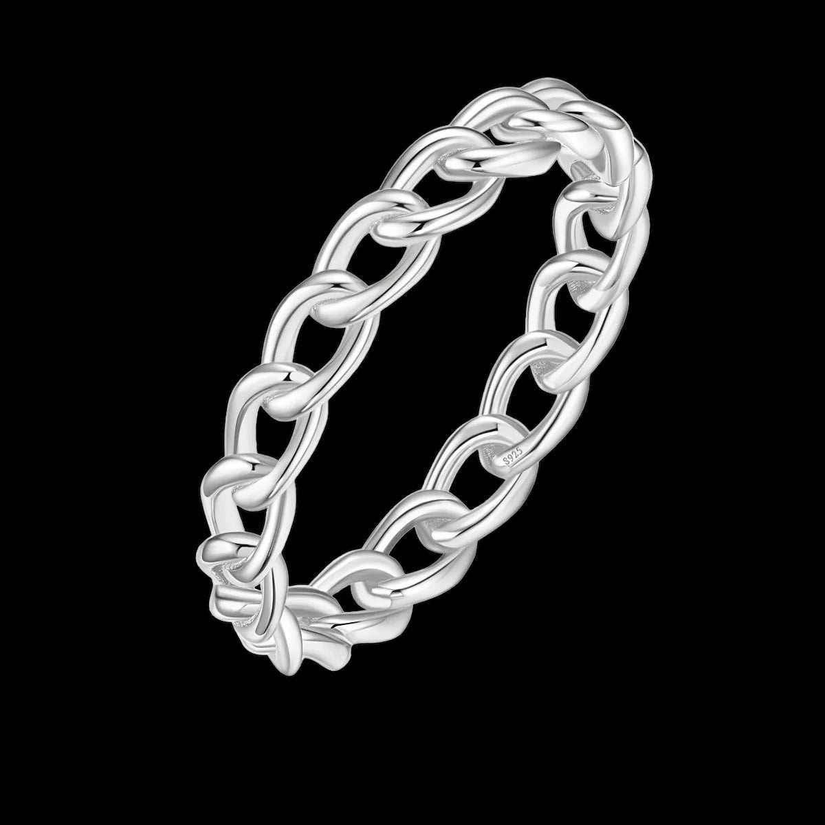 925S SILVER "SILVER CUBAN" RING - ICERAIN JEWELRY