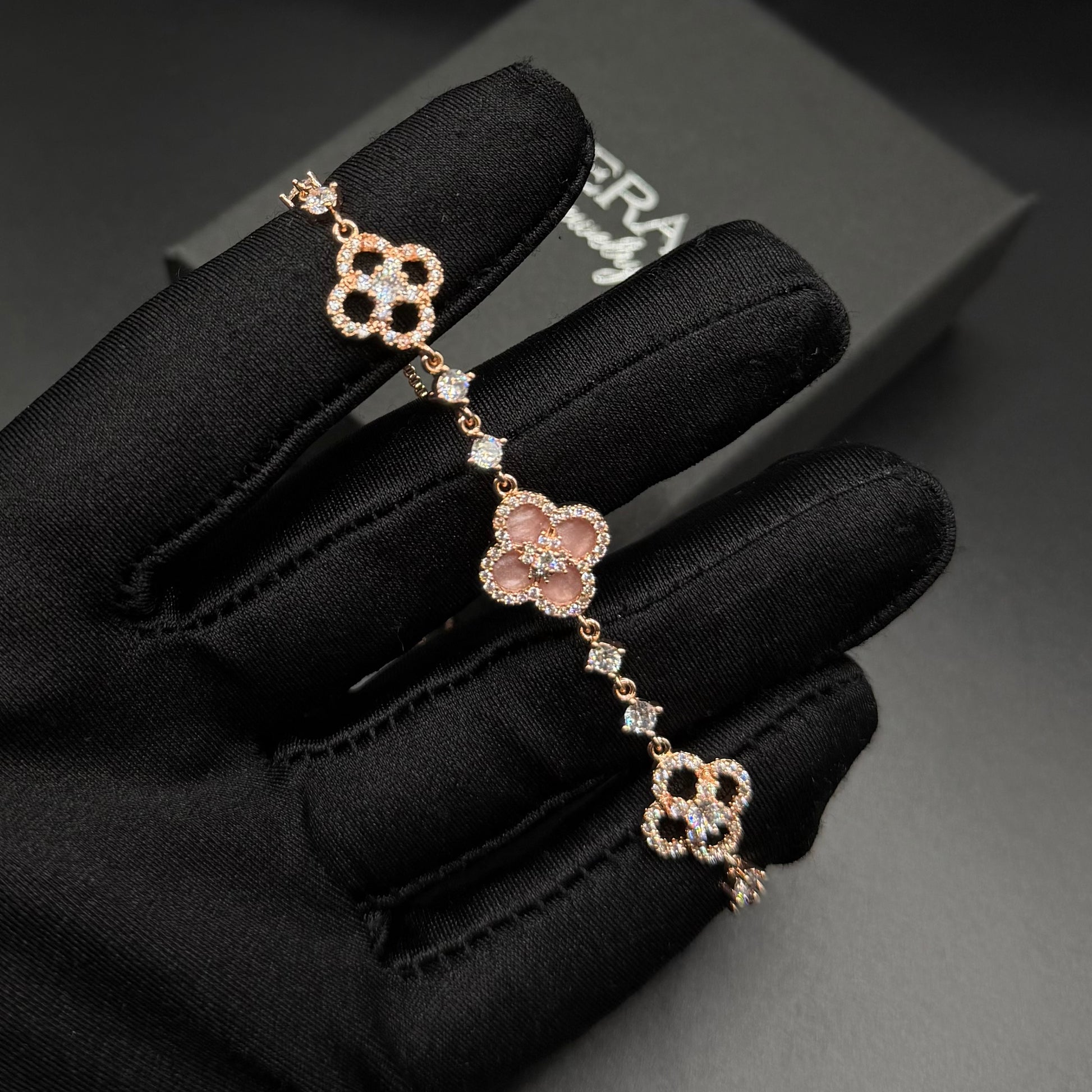 ICED OUT "PINK CLOVER" ARMBAND - ICERAIN JEWELRY
