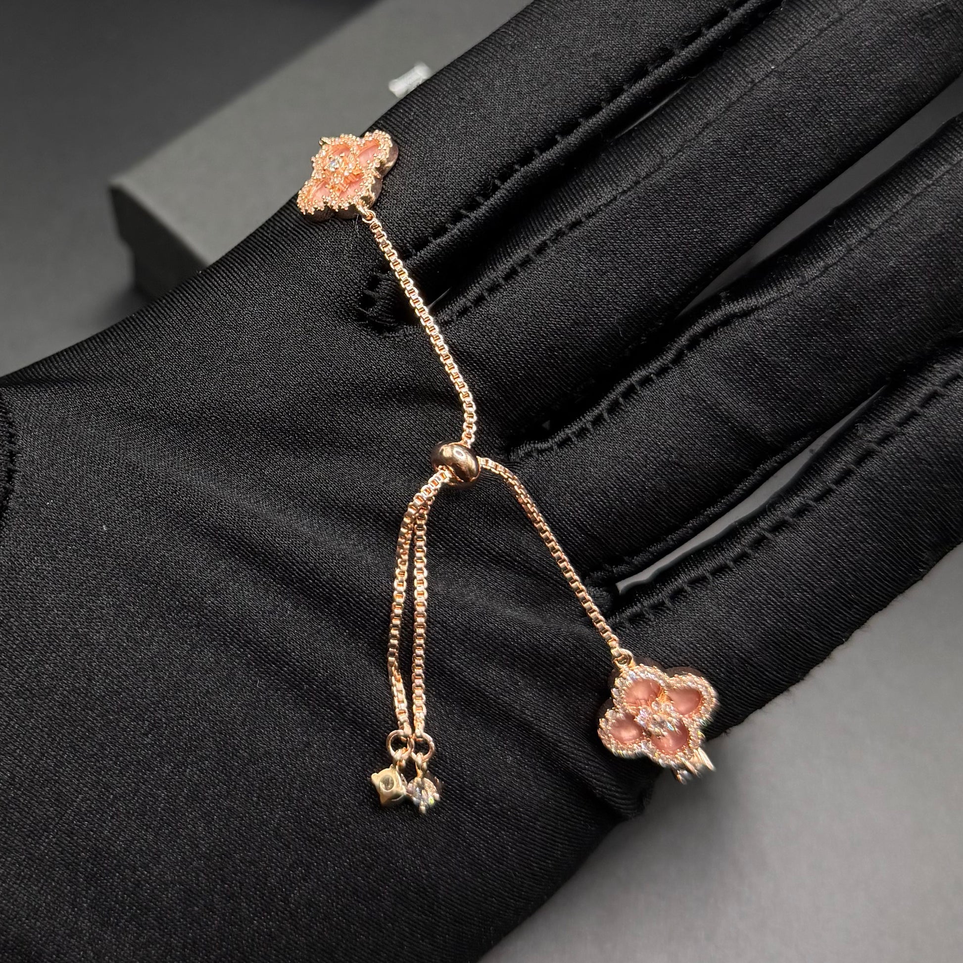 ICED OUT "PINK CLOVER" ARMBAND - ICERAIN JEWELRY