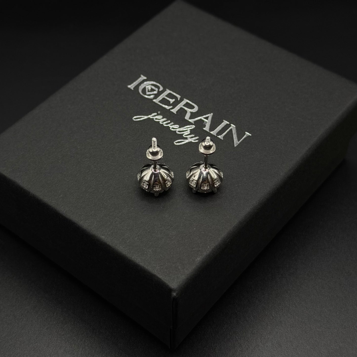 ICED OUT MOISSANITE "GRACISA" WEISSGOLD 925S SILVER OHRRINGE - ICERAIN JEWELRY